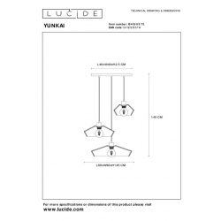 YUNKAI LAMPA WISZĄCA 10413/03/72 LUCIDE